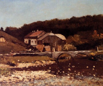  aux Painting - La Ferme De Bonnevaux Realist painter Gustave Courbet